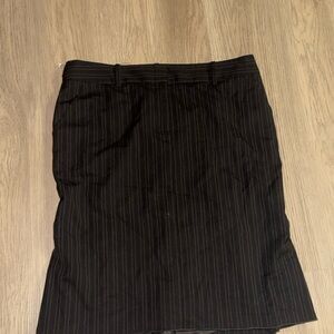 BCBGMaxAzria Black Pinstripe Pencil Skirt
